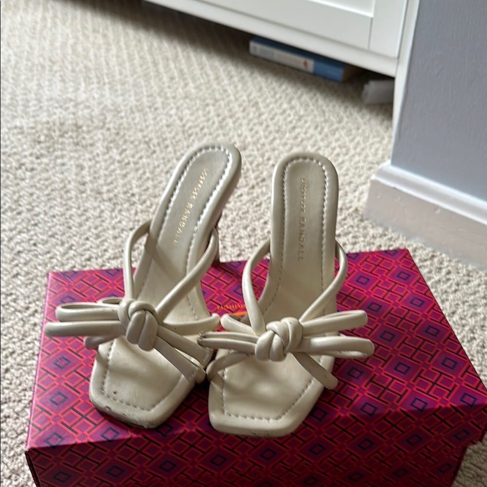 Loeffler Randall Cream Heels with Stiletto Design